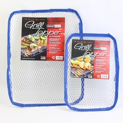 Lot Of 2 Oscarware Disposable Grill Toppers Metal 16" x 12" & 11" x 7"