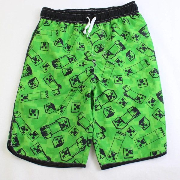 Bentex Minecraft Creeper Swim Trunks Boys' Size Large