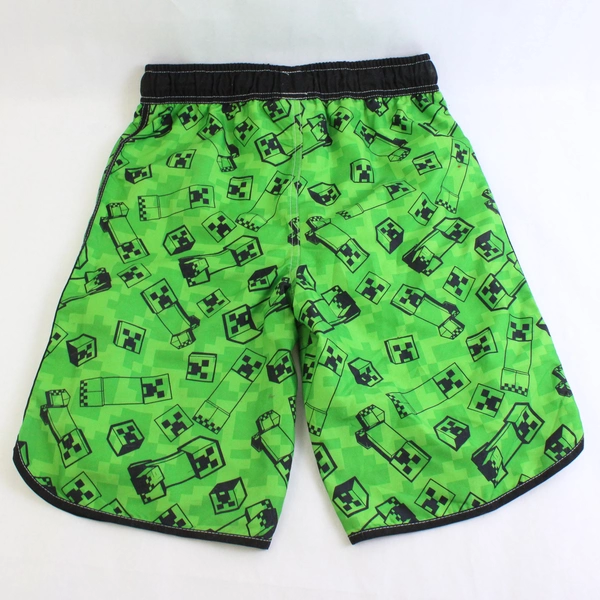 Bentex Minecraft Creeper Swim Trunks Boys' Size Large
