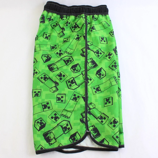 Bentex Minecraft Creeper Swim Trunks Boys' Size Large
