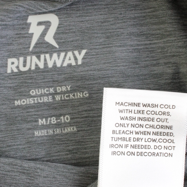 Runway Own The Win Gray Long-Sleeve Athletic T-Shirt Boys' Medium 8-10 NWT