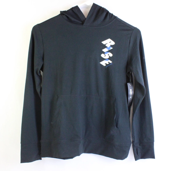 Runway Rise Above Black Athletic Hoodie Boys' Medium 8-10 NWT