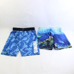 Lot of 2 Swim Trunks Boys' Size Large Ocean and Fortnite Themes