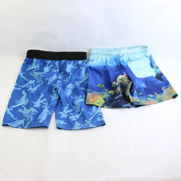 Lot of 2 Swim Trunks Boys' Size Large Ocean and Fortnite Themes
