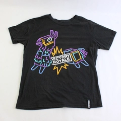 Fortnite Supply Llama Black Graphic T-Shirt Boys' Size Medium