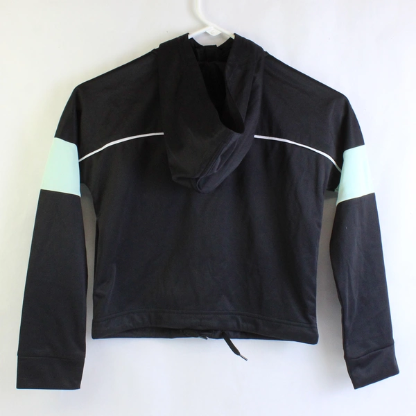 Tek Gear Black and Mint Green Athletic Zip-Up Hoodie Boys' Medium 8