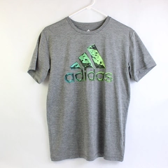 Adidas Gray Short-Sleeved Graphic T-Shirt Boy's Large 14/16