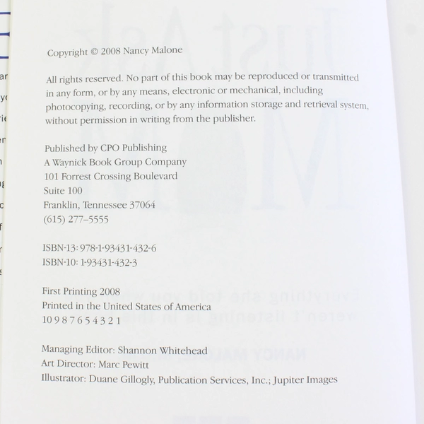 Just Ask Mom: Everything She Told You When Malone Nancy 2008 HC