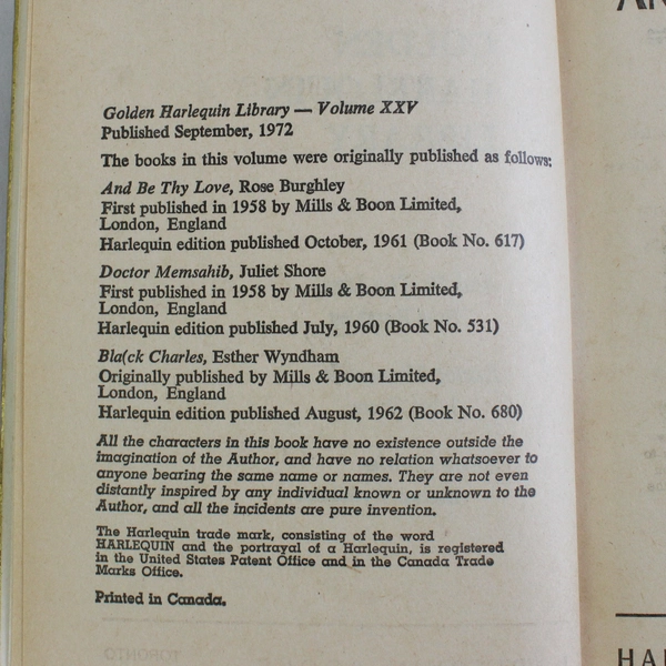 Golden Harlequin Library Book Set - Volume 25 (1970, Hardcover)