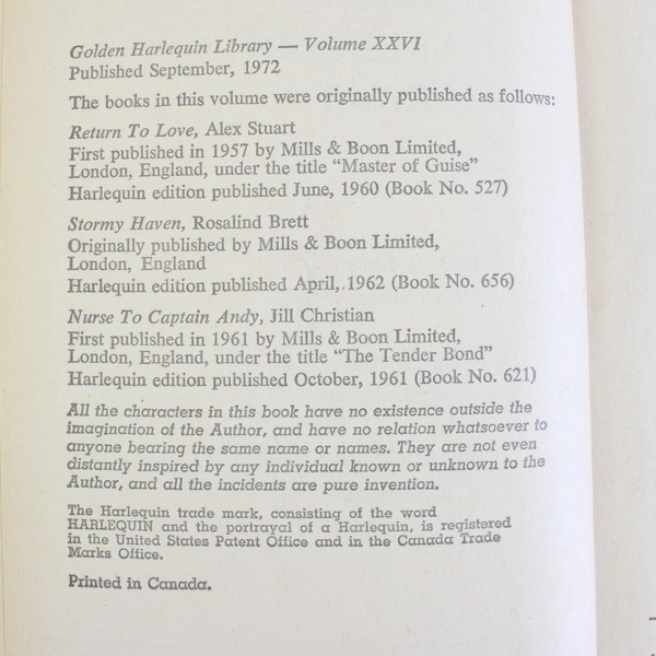 Golden Harlequin Library Book Set - Volume 26 (1970, Hardcover)
