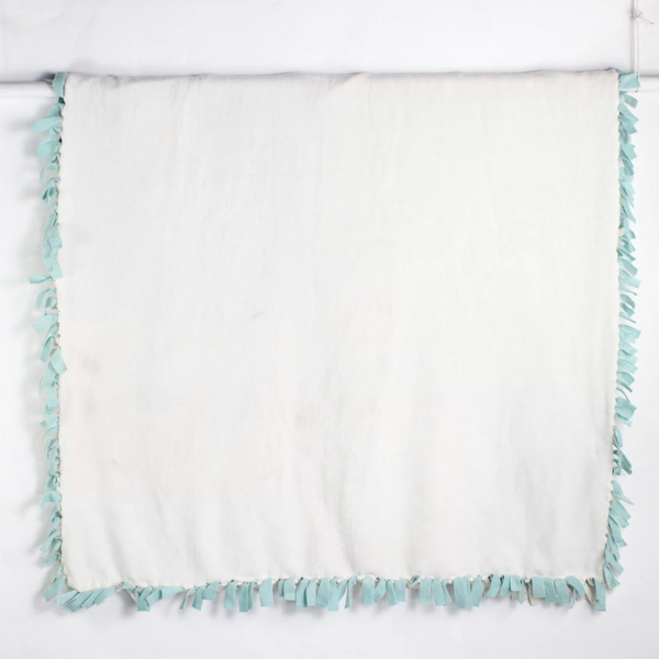 Handmade Multicolor Retro Paris Themed Fleece Tie Blanket 56" x 64"