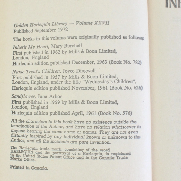 Golden Harlequin Library Book Set - Volume 27 (1970, Hardcover)