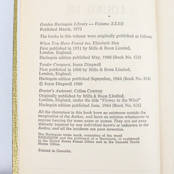 Golden Harlequin Library Book Set - Volume 32 (1970, Hardcover)