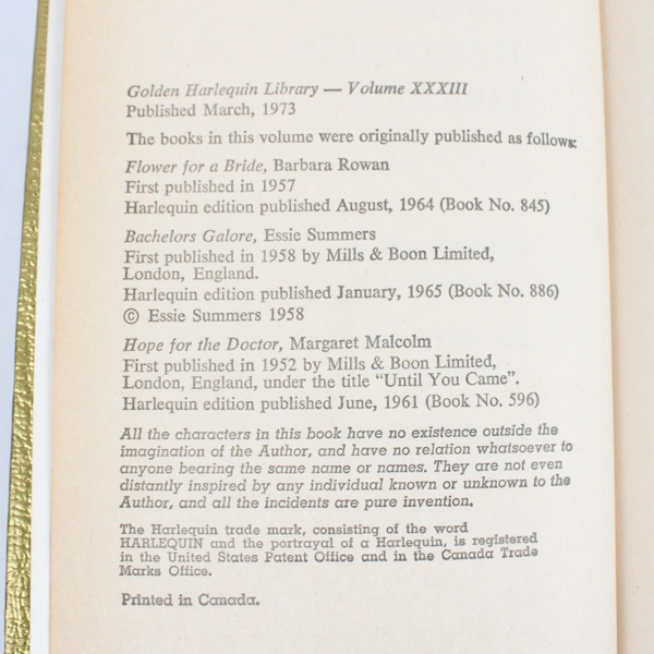 Golden Harlequin Library Book Set - Volume 33 (1970, Hardcover)