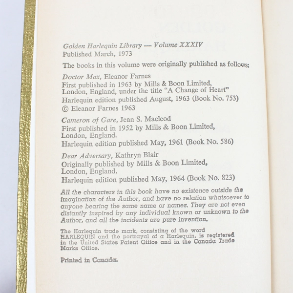 Golden Harlequin Library Book Set - Volume 34 (1970, Hardcover)