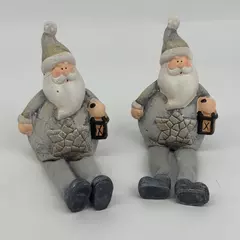 Set of 2 Christmas Santa Shelf Sitter Figurines