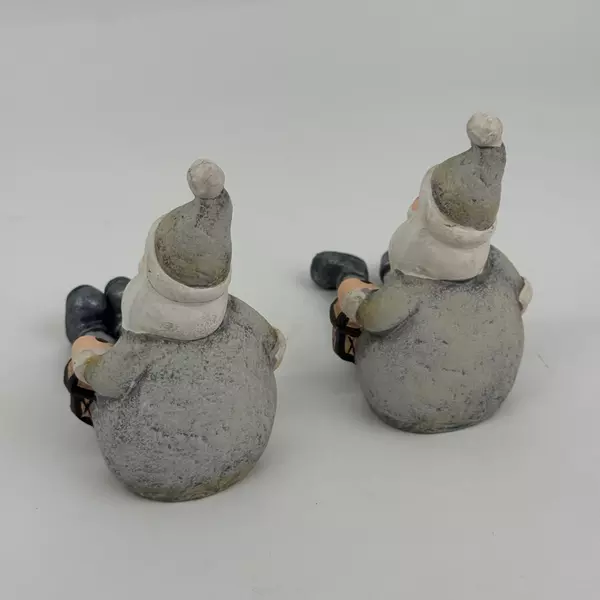 Set of 2 Christmas Santa Shelf Sitter Figurines