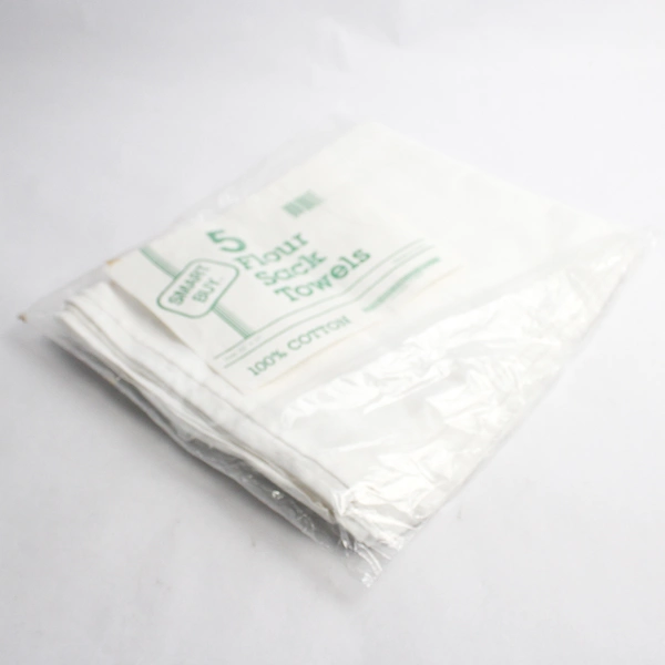 Benhar-Angus Mills Smart Buy 5 Flour Sack Towels 22" x 37" White Cotton
