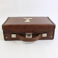 Service MFG Co Briefcase Cassette Holder W/ Vintage Snoopy Sticker 12 Tapes