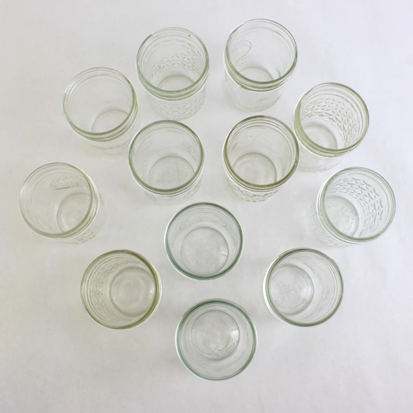 Lot of 12 Ball And Kerr Six Ounce Canning Jars With Rings