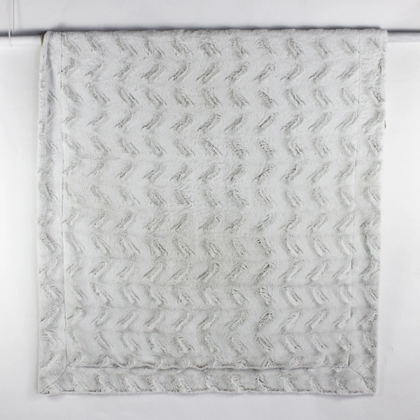 Max Studio Home Throw Blanket Solid Beige/White Fuzzy 54" x 66"