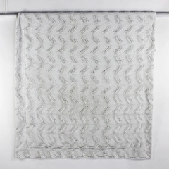 Max Studio Home Throw Blanket Solid Beige/White Fuzzy 54" x 66"