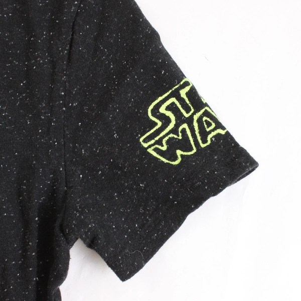 GAP Speckled Black Star Wars Graphic T-Shirt Youth Size Large