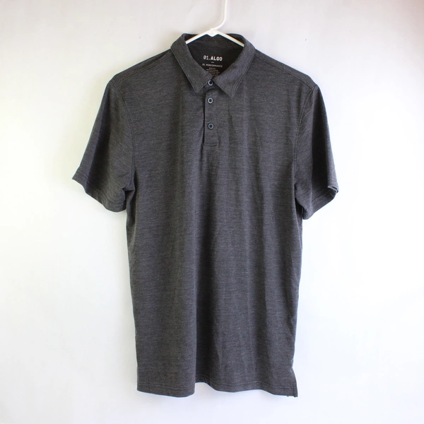 01.Algo Charcoal Gray Performance Polo Men's Size Medium
