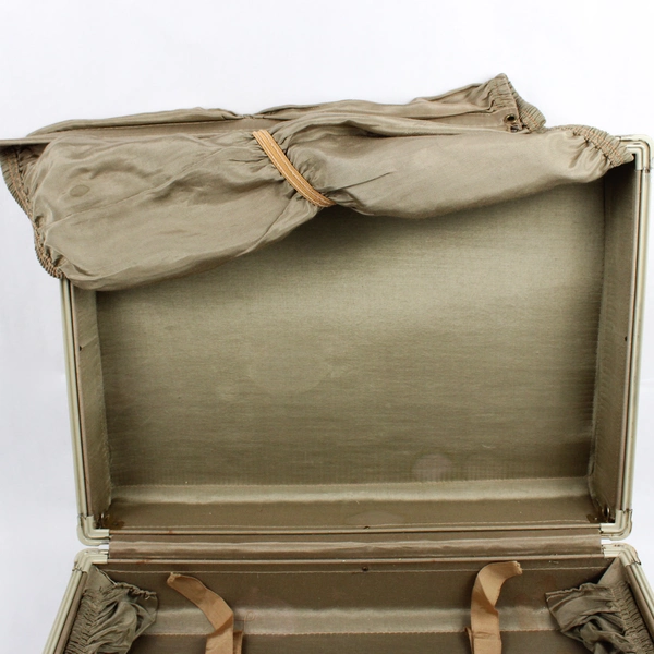 Vtg Shwayder Bros Samsonite Hardshell Luggage Suitcase Off White Without Key