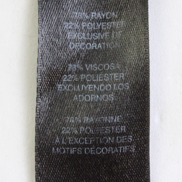 White House Black Market Gray and Black V-Neck Sleeveless Top Women's Medium