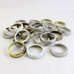 Lot of 24 Used Narrow Mouth Canning Jar Rings Gold White And Silver