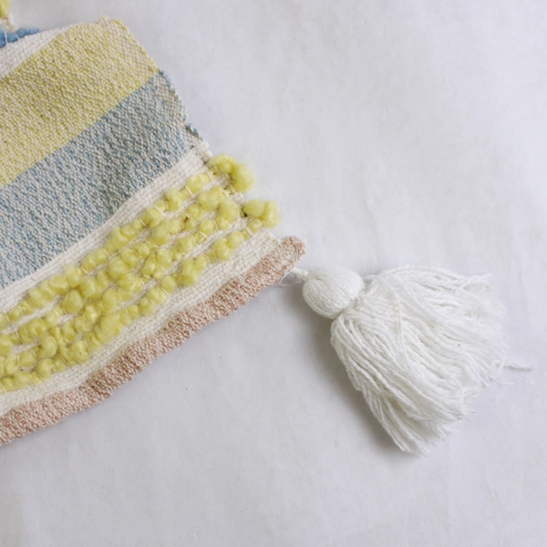 Max Studio Home Throw Blanket Multicolor Pastel W/ Tassels 27" x 33"