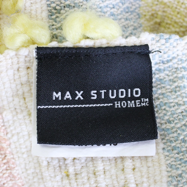 Max Studio Home Throw Blanket Multicolor Pastel W/ Tassels 27" x 33"