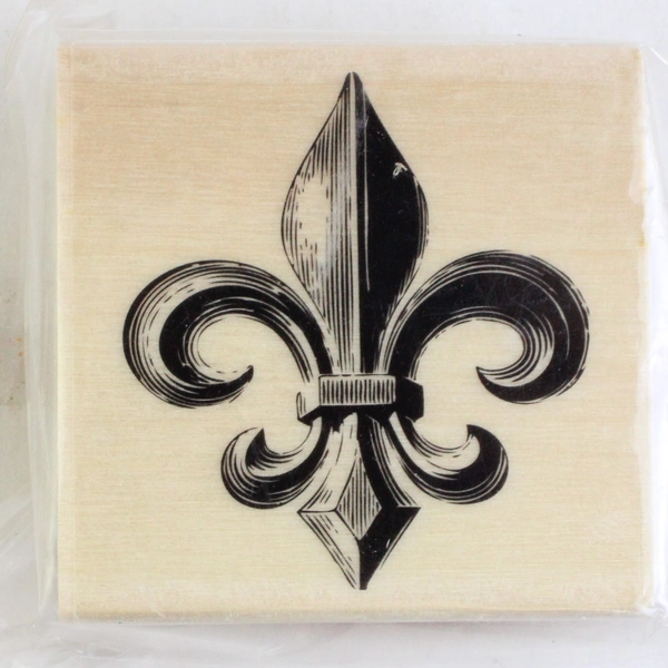 Lot of 2 Timeless Treasures Rubber Stamps For Scrapbooking Fleur De Lis & Music