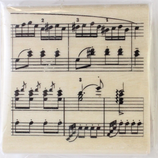 Lot of 2 Timeless Treasures Rubber Stamps For Scrapbooking Fleur De Lis & Music