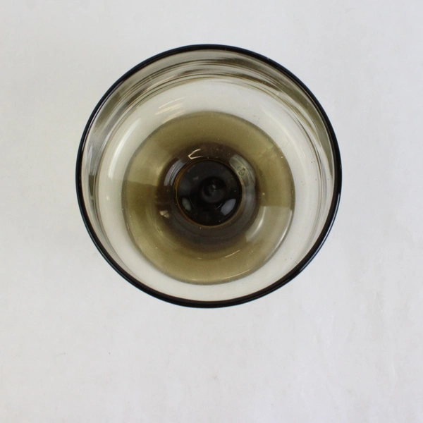 Vintage Amber Glass Footed Snifters Brandy Goblets 4.25" Tall