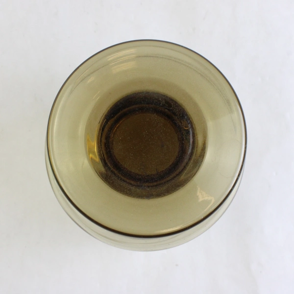 Vintage Amber Glass Footed Snifters Brandy Goblets 4.25" Tall