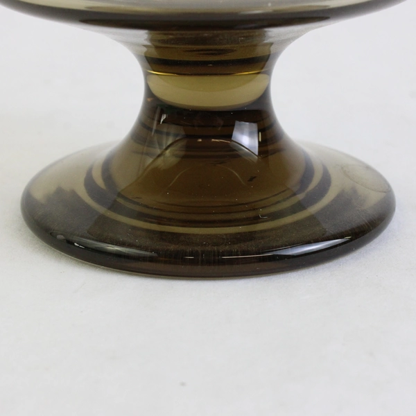 Vintage Amber Glass Footed Snifters Brandy Goblets 4.25" Tall