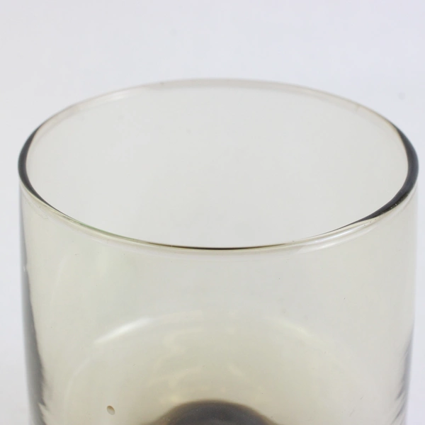 Vintage Amber Glass Footed Snifters Brandy Goblets 4.25" Tall