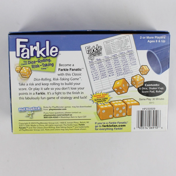 PlayMonster Farkle Dice Game Complete with All Pieces