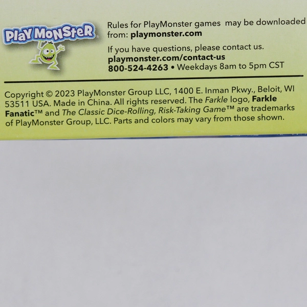 PlayMonster Farkle Dice Game Complete with All Pieces