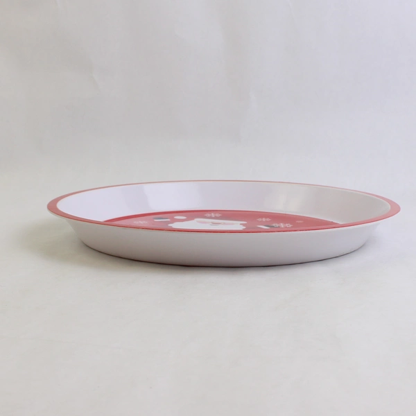 Four Star Round Tray Santa Claus Christmas Melamine Plastic 2012