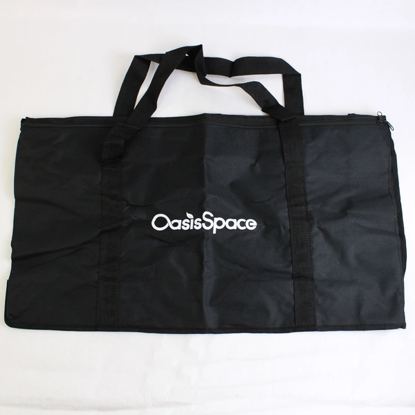 OasisSpace Solid Black Rectangular Bag W/ Handles & Zipper 29" x 16"