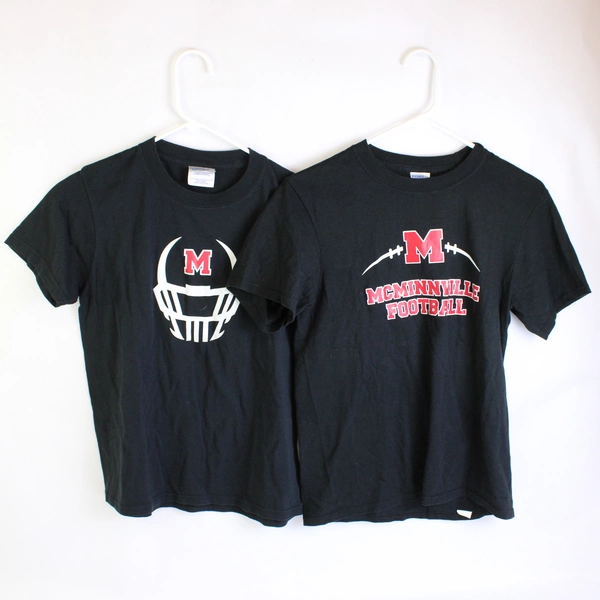 Port and Company McMinnville Football Black T-Shirts Youth Size Large