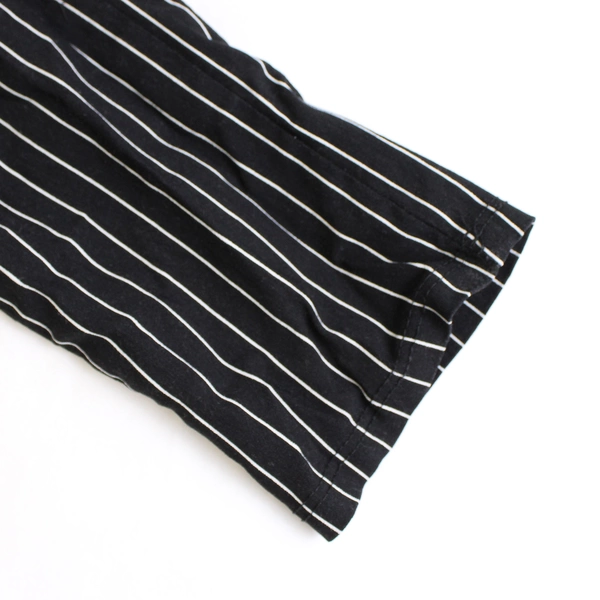 Hybrid & Company Black and White Pinstripe Tapered Leg Pants Women's Large