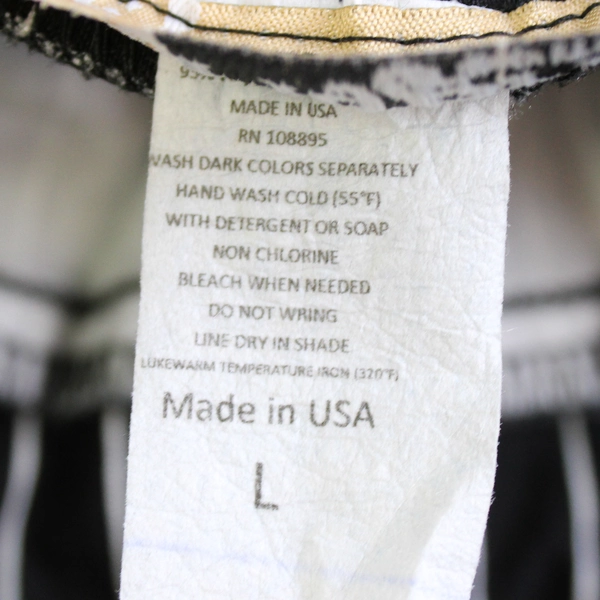 Hybrid & Company Black and White Pinstripe Tapered Leg Pants Women's Large