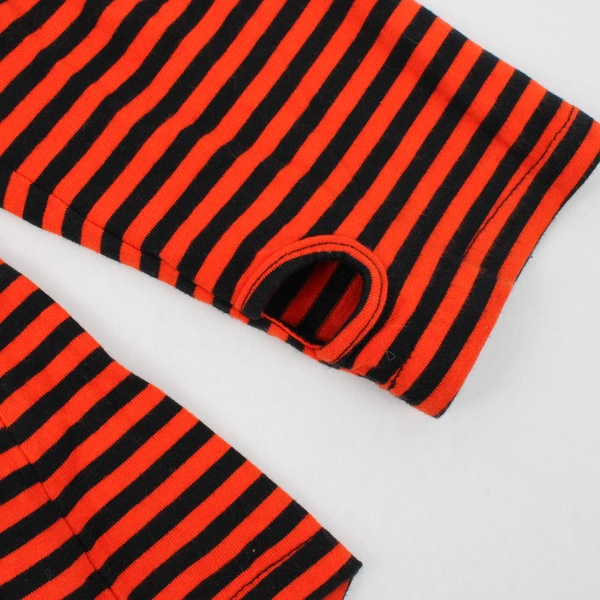 Emerson Street OSU Orange and Black Striped Long-Sleeve Top Women's Large