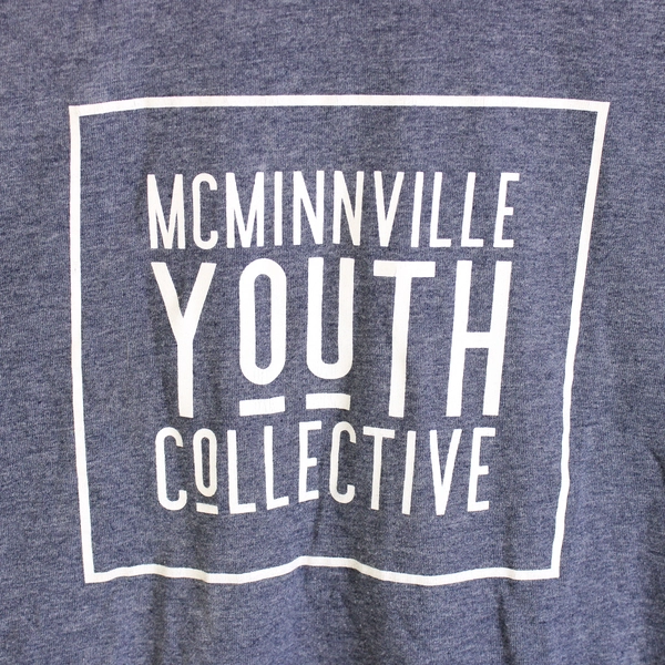 Gildan McMinnville Youth Collective Gray-Blue T-Shirt Adult Medium
