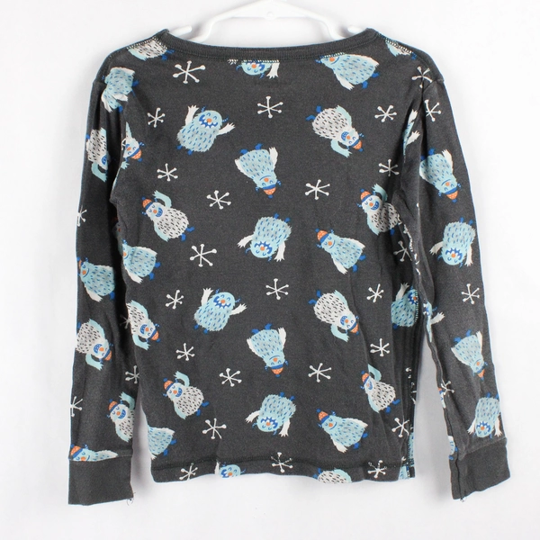 Cat & Jack Yeti and Snowflake Print Long-Sleeved Pajama Shirt Boys' Size 8