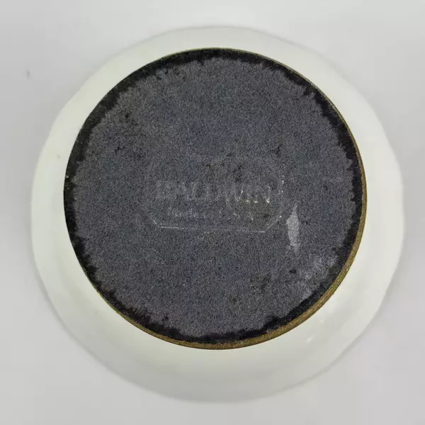 Baldwin Ceramic And Brass Pedestal Bonbon Dish Lilac Pattern